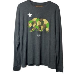 Levi’s Camouflage Bear waffle knit long sleeve